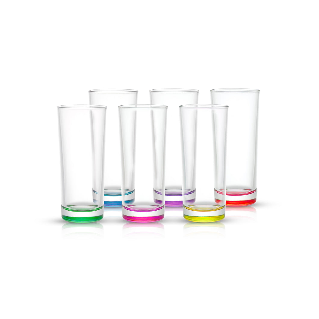 Hue Colored Highball Glasses, 12 oz Set of 6
