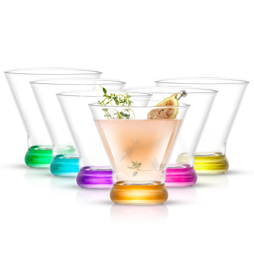 Hue Martini Glasses, Set of 6