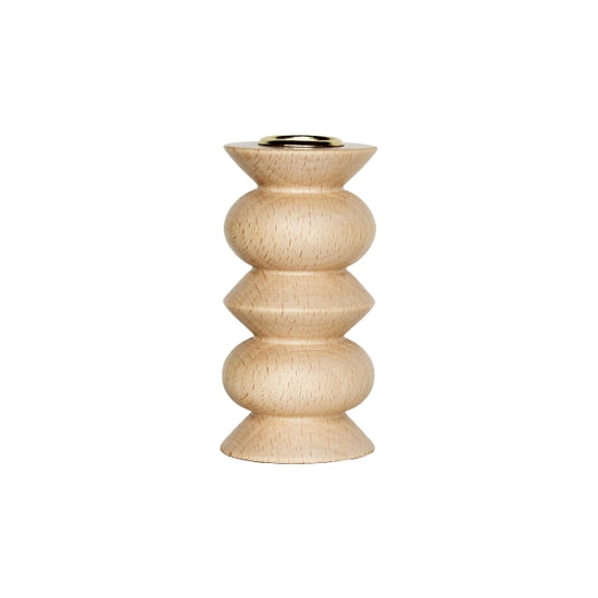 Totem Wooden Candle Holder - Medium - Thumbnail 2
