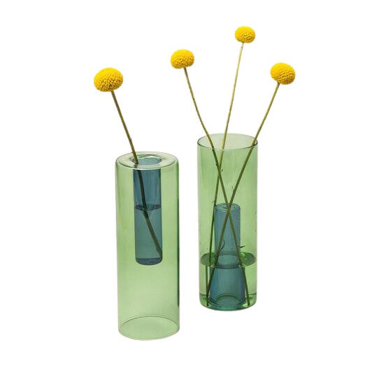 Large Reversible Glass Vase