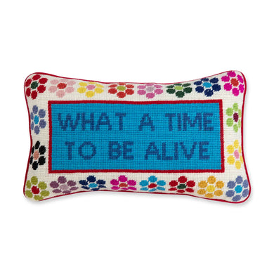 What A Time… Needlepoint Pillow
