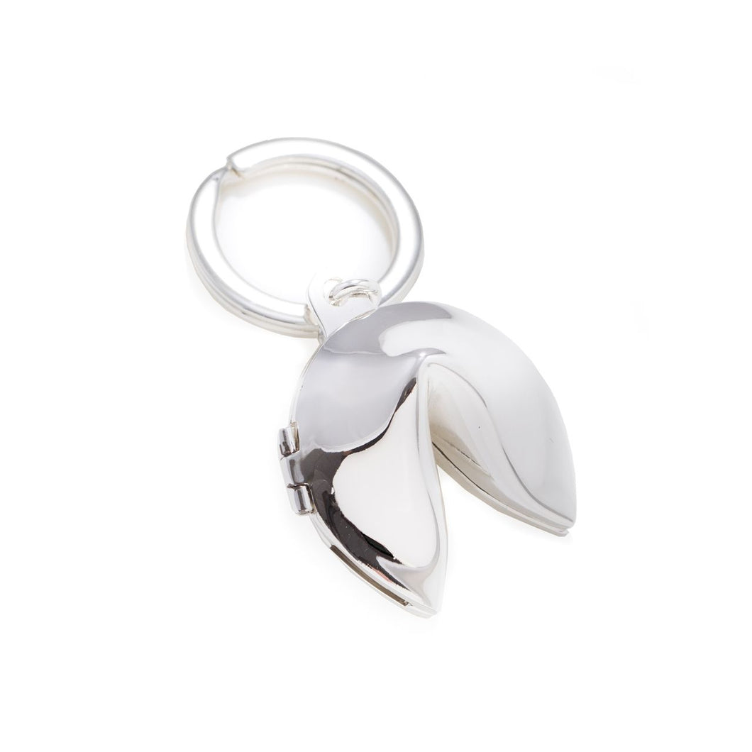 Silver Fortune Cookie Keyring