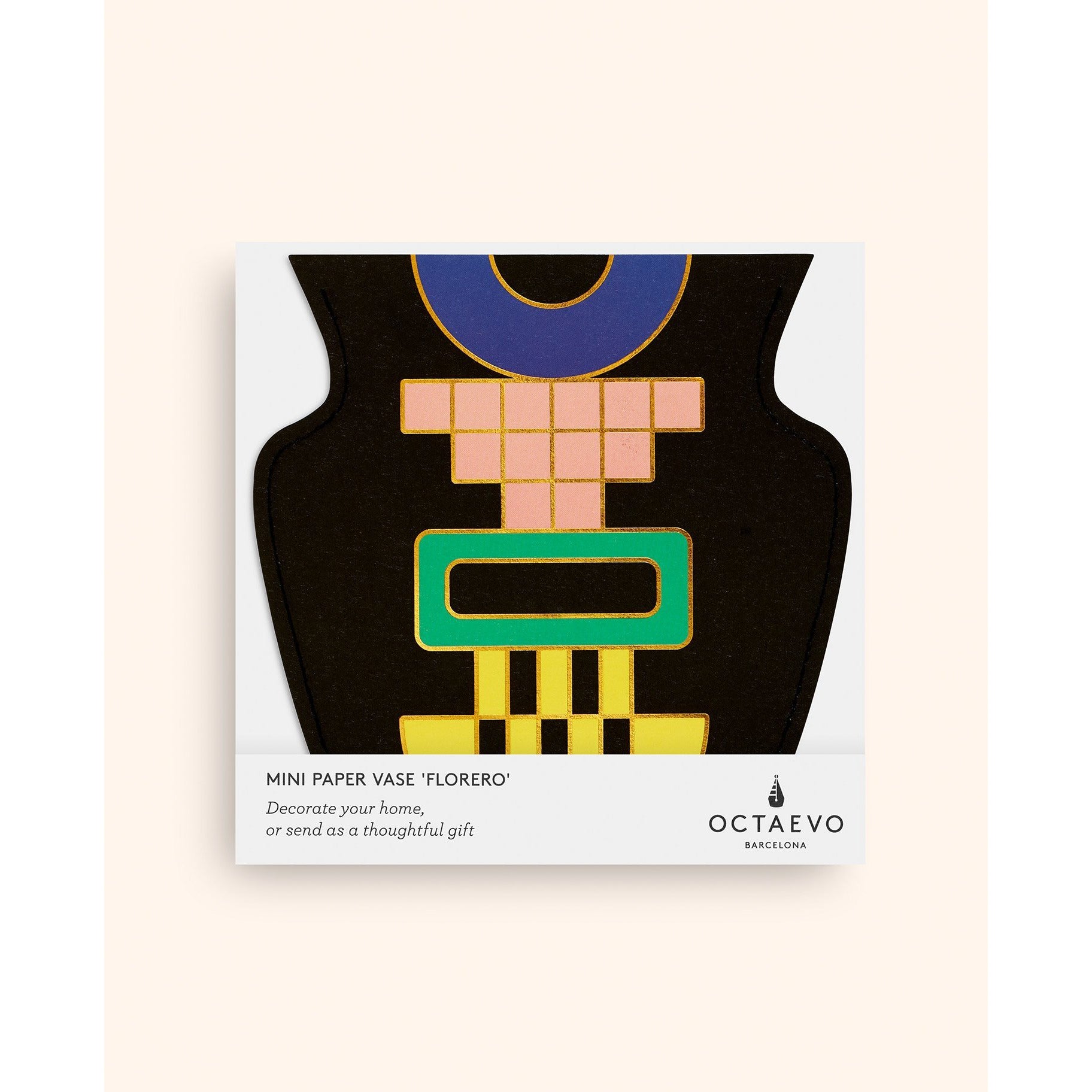 Templo Black Mini Paper Vase