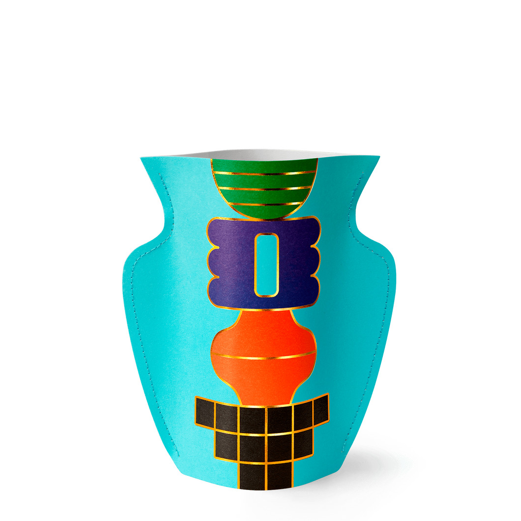Templo Blue Mini Paper Vase