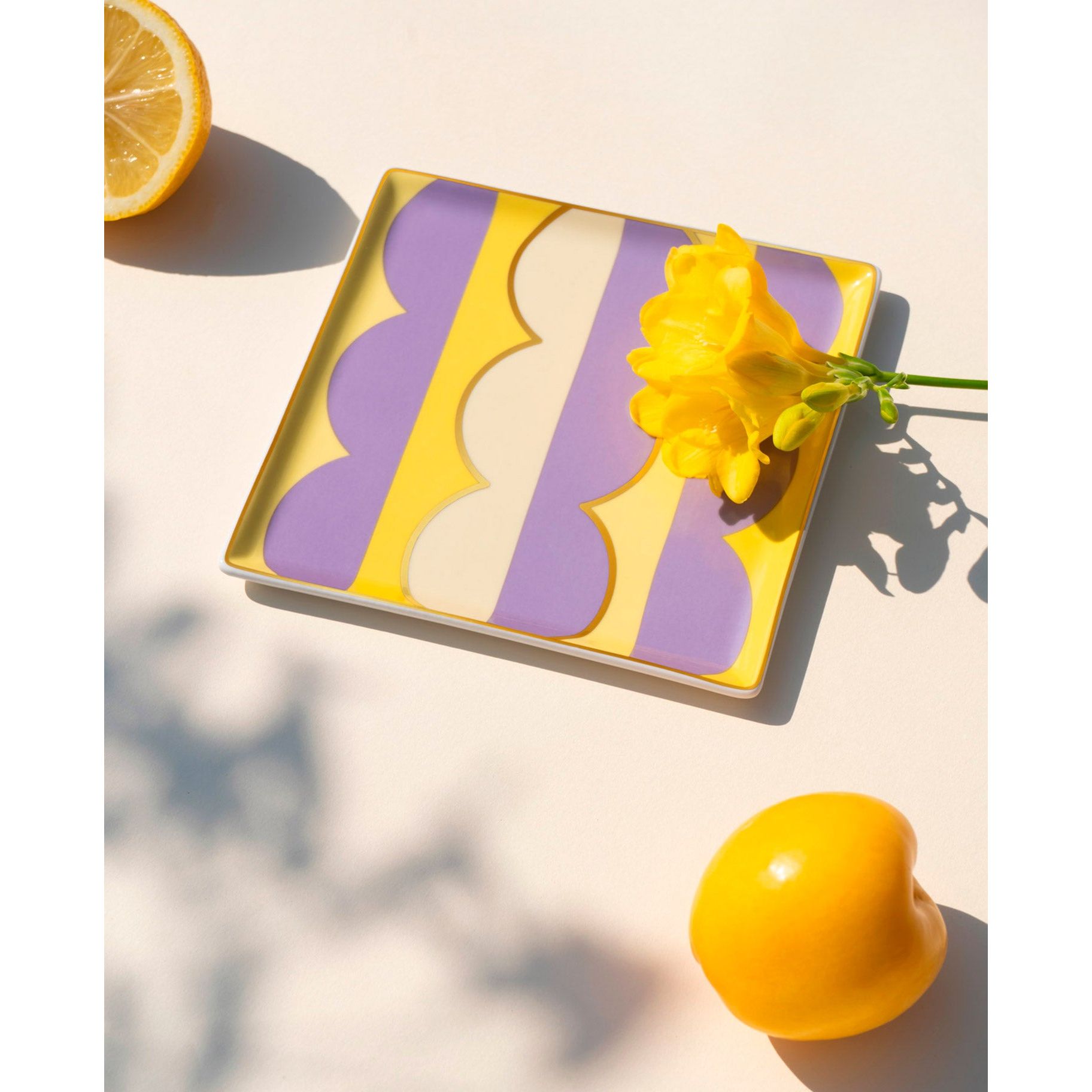 Riviera Wave Purple Ceramic Tray