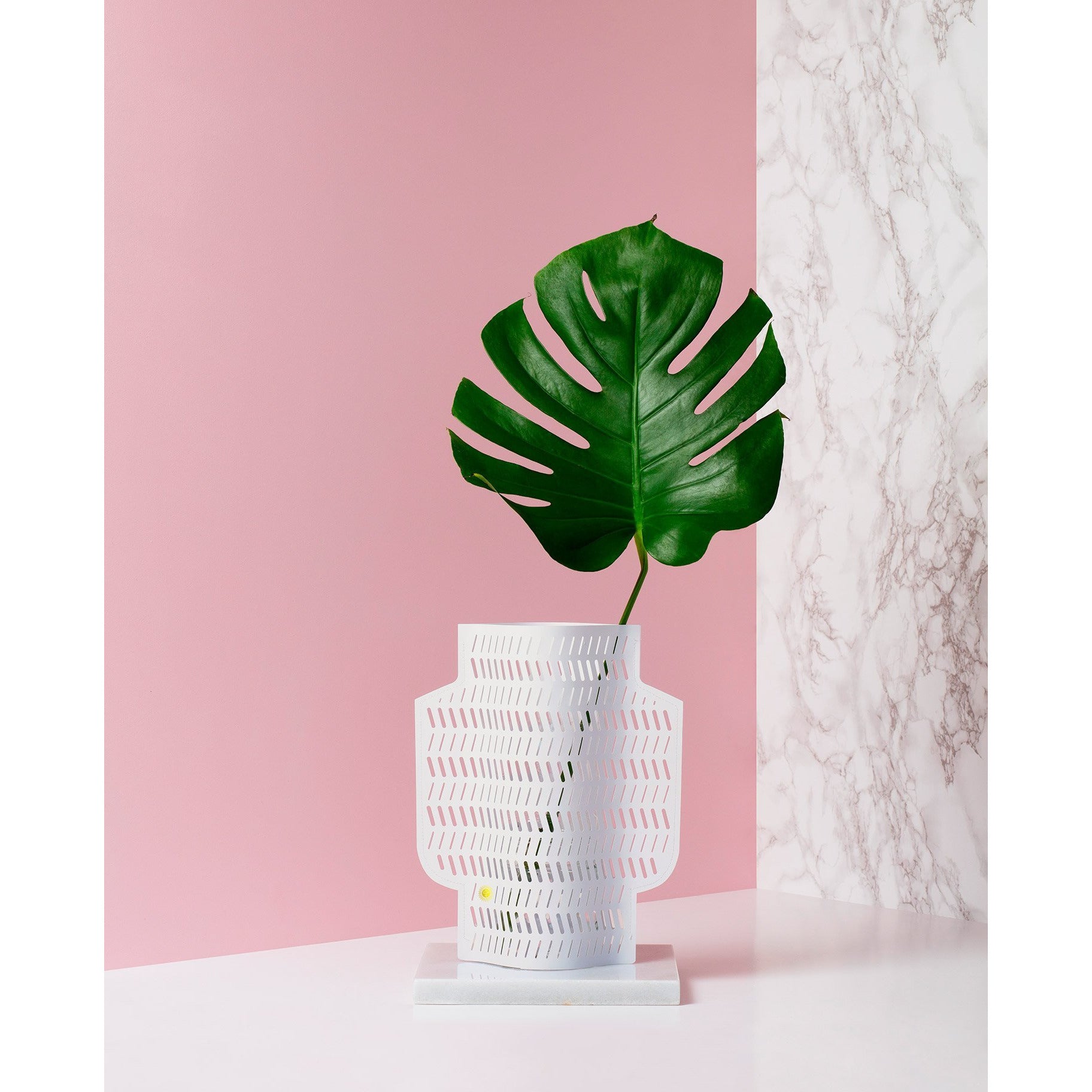 Coral Perforated Paper Vase