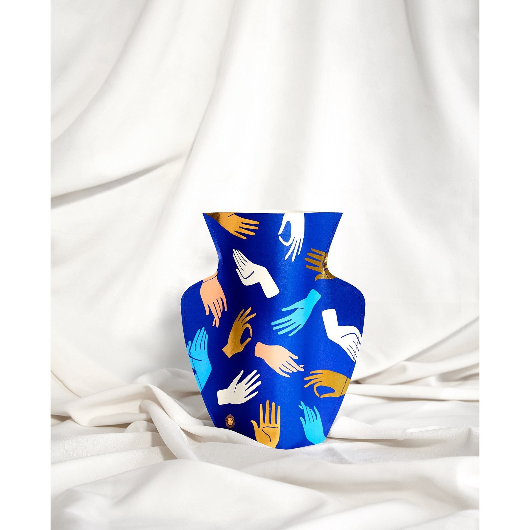 Hamsa Blue Paper Vase
