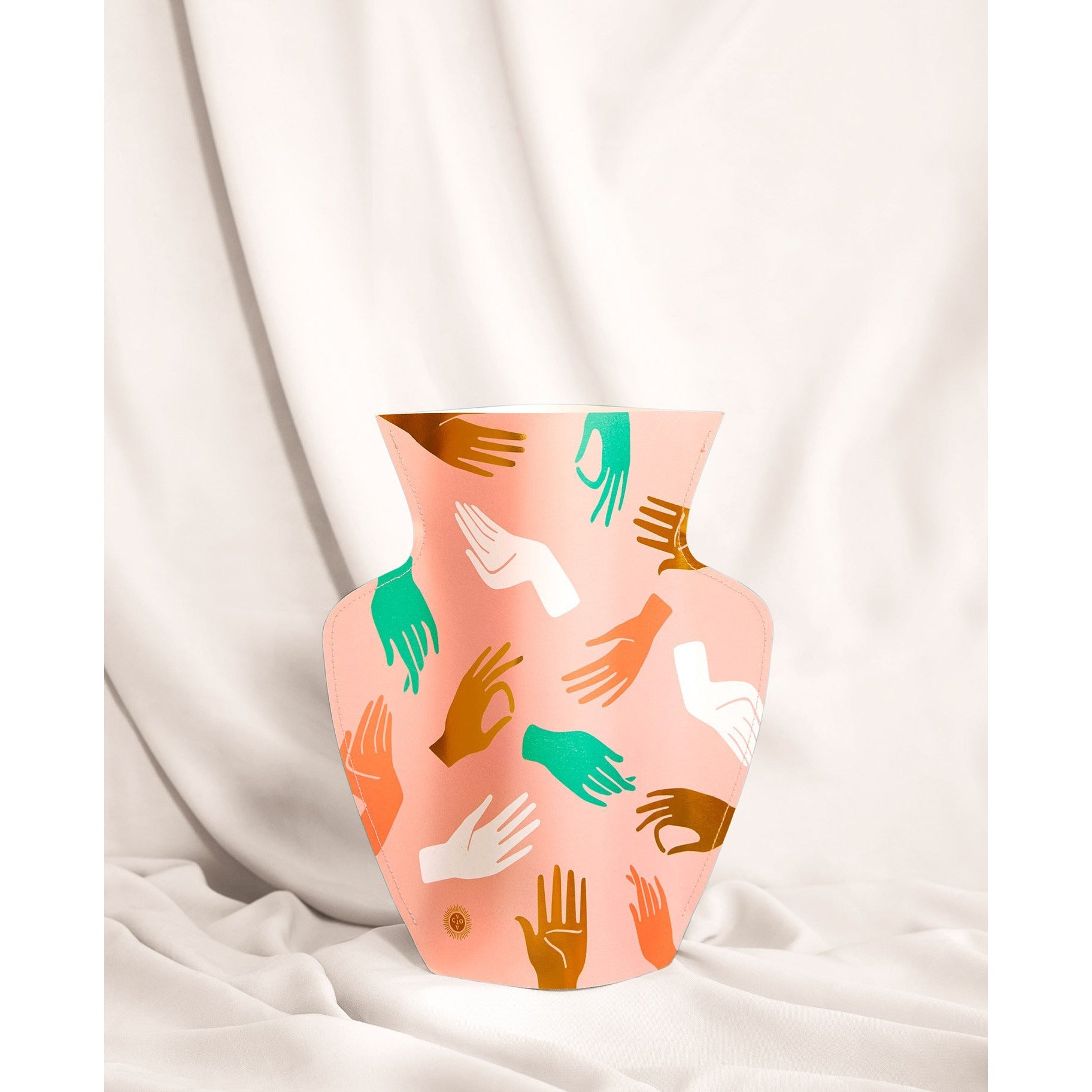Hamsa Pink Paper Vase