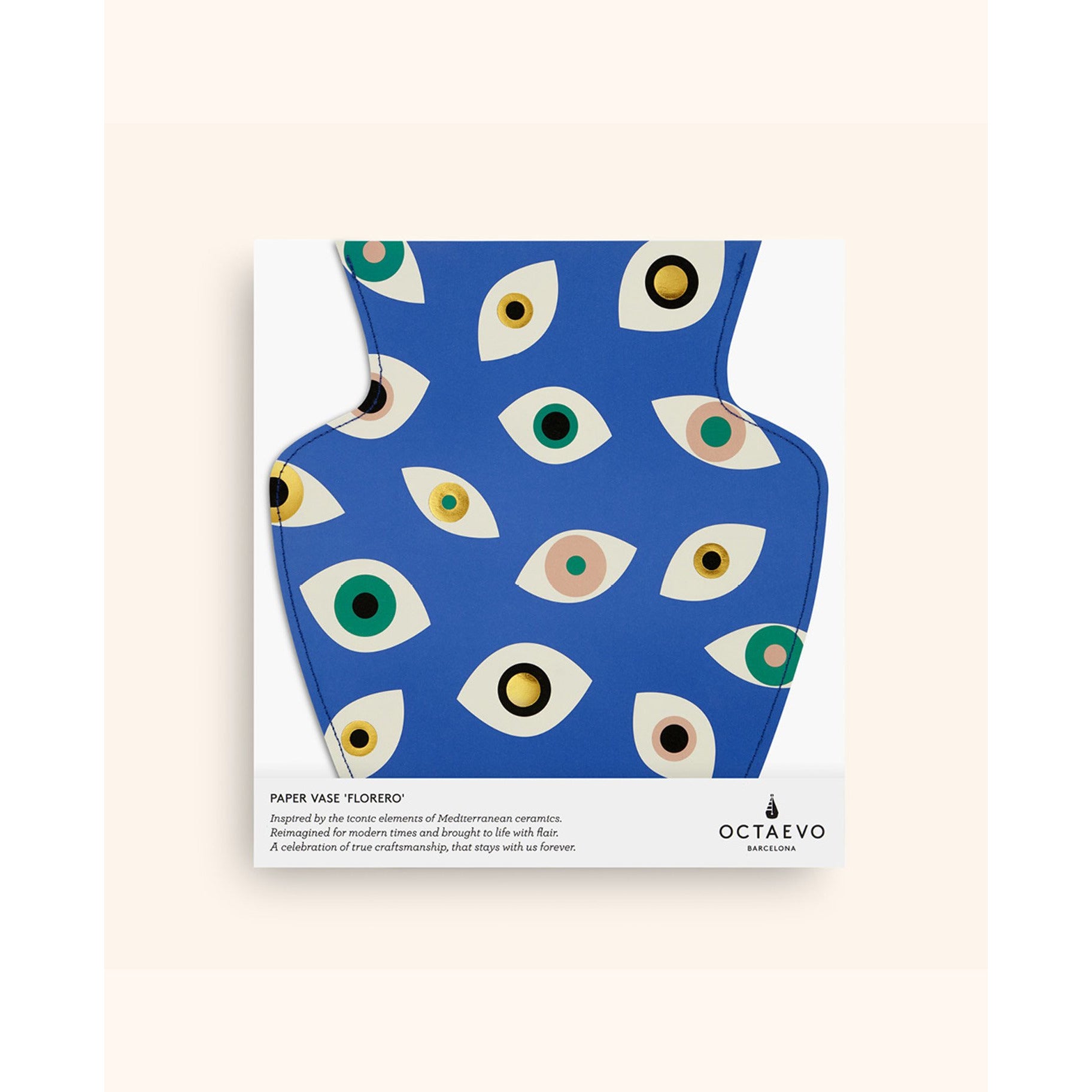 Nazar Blue Paper Vase