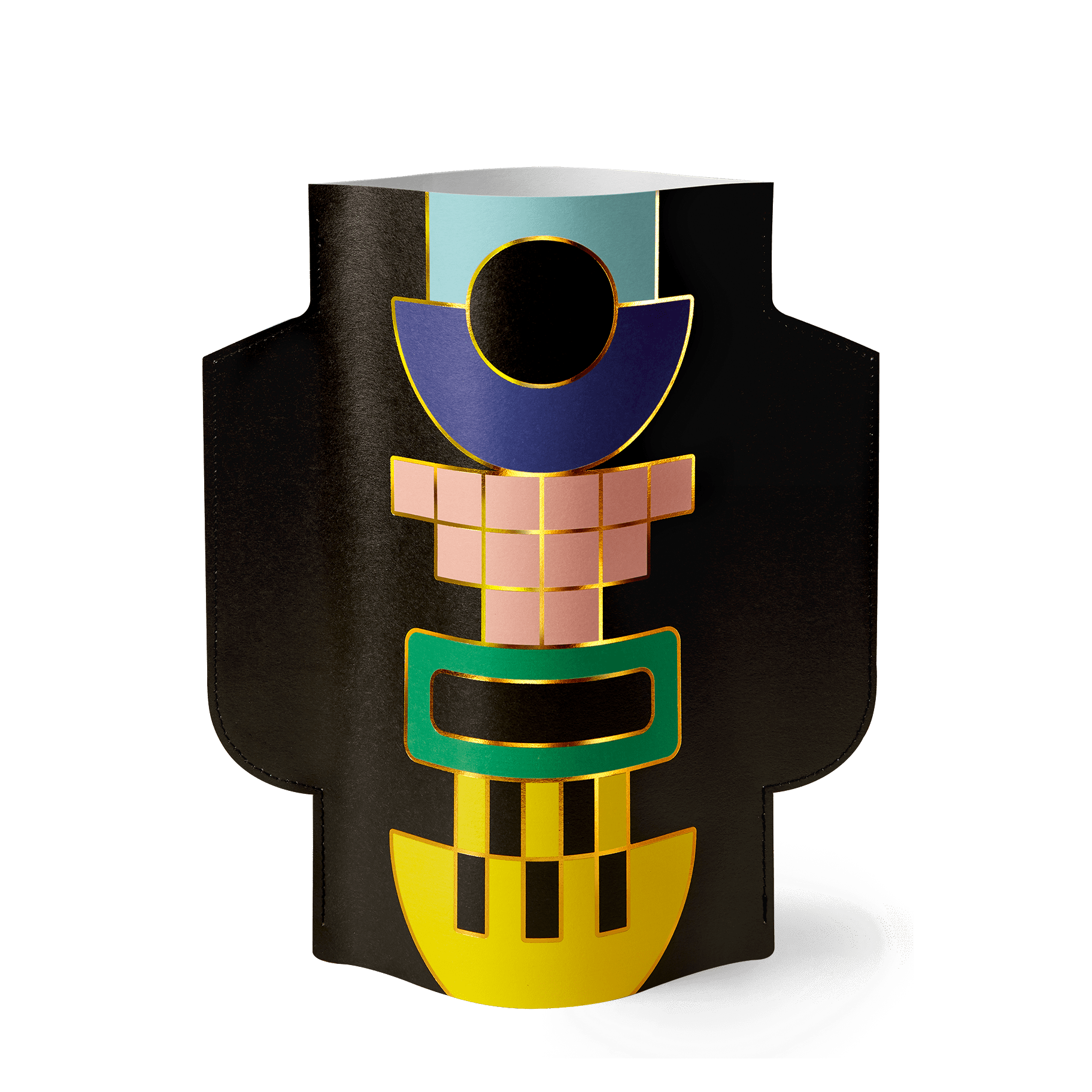 Templo Black Paper Vase