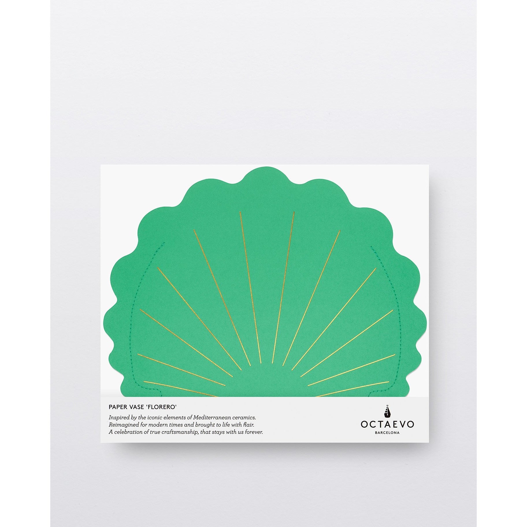 Hera Green Paper Vase