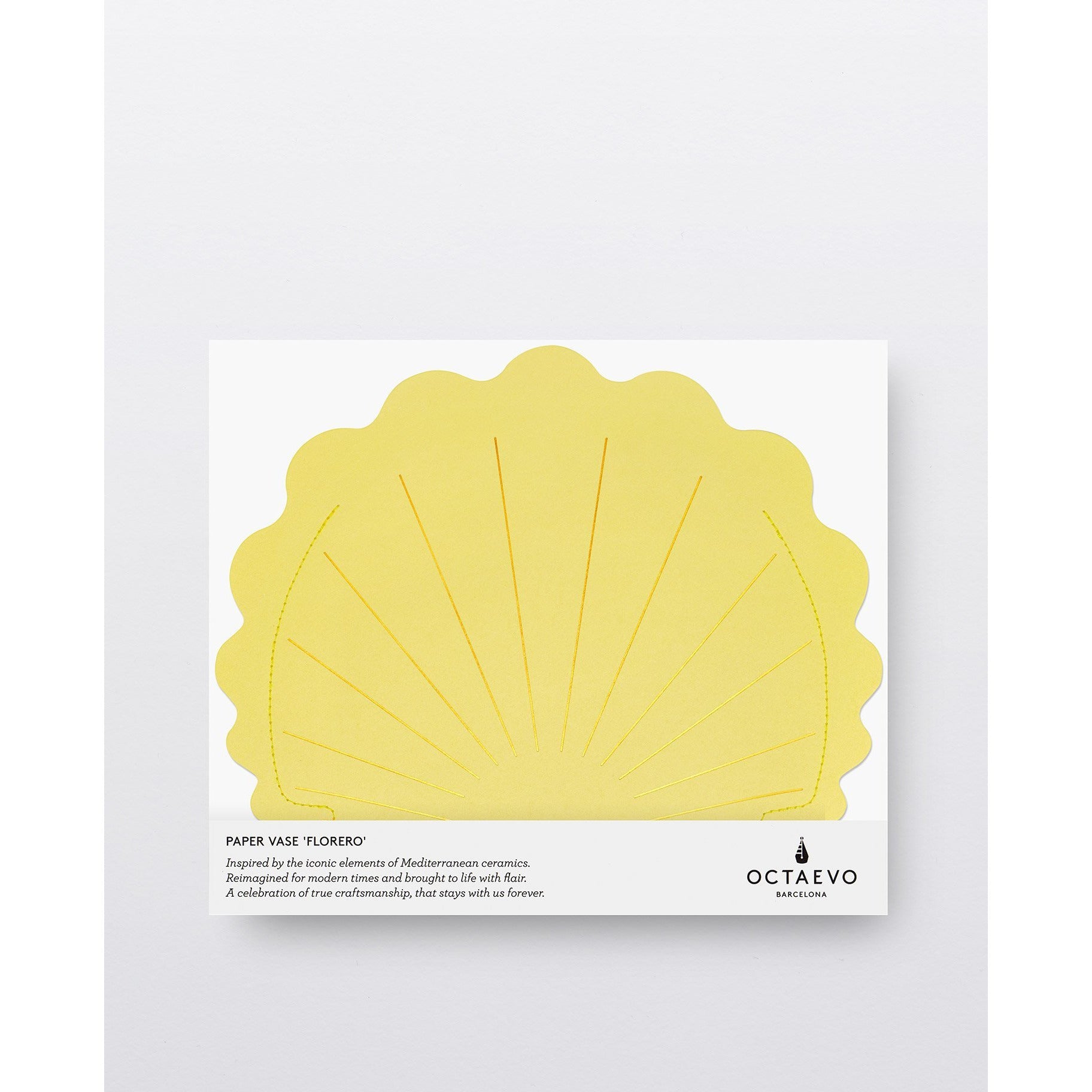 Hera Yellow Paper Vase