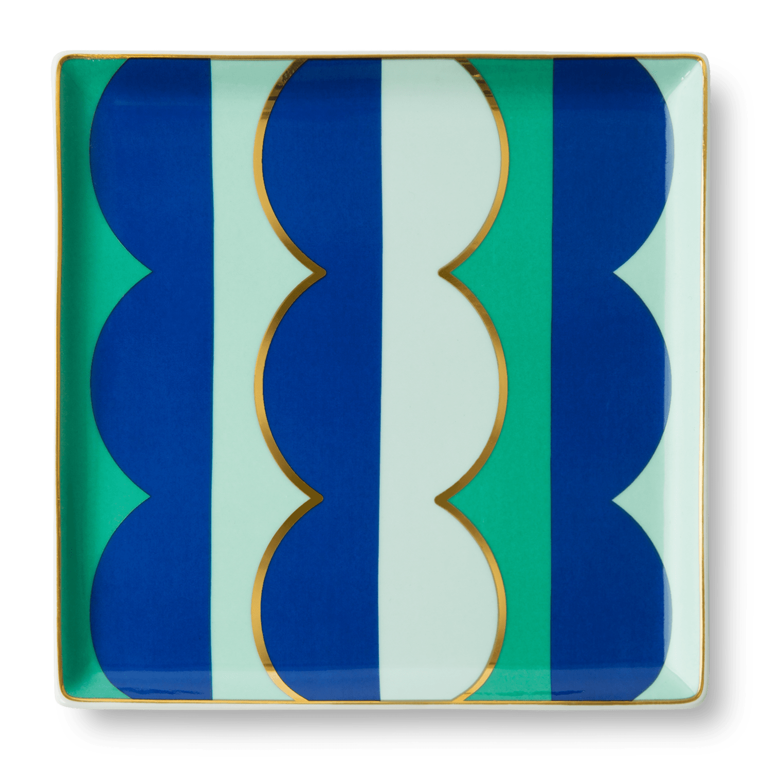 Riviera Wave Blue Ceramic Tray
