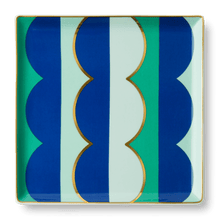 Load image into Gallery viewer, Riviera Wave Blue Ceramic Tray
