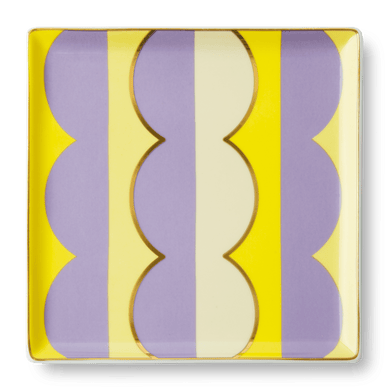 Riviera Wave Purple Ceramic Tray
