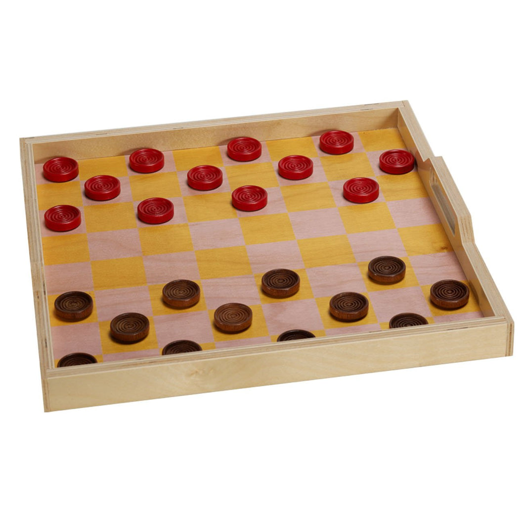 Checker Serving Tray Game Set - Pastel