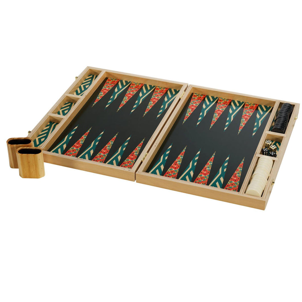 Poppy Red Tabletop Backgammon Set
